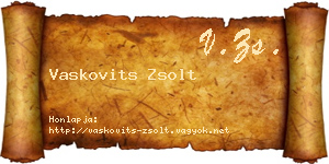 Vaskovits Zsolt névjegykártya