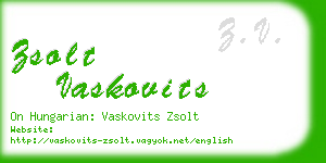 zsolt vaskovits business card